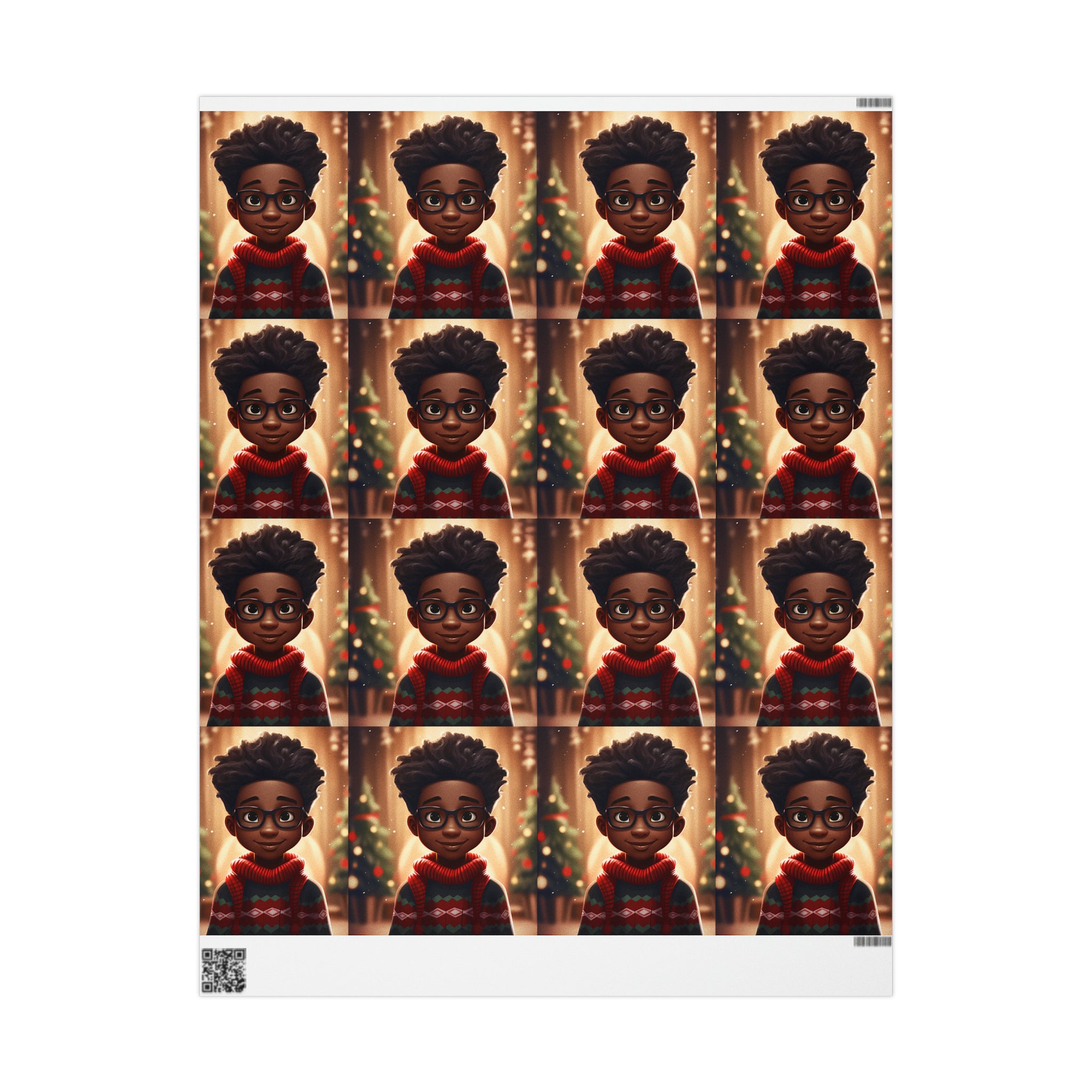 Festive Black Boy Wrapping Papers