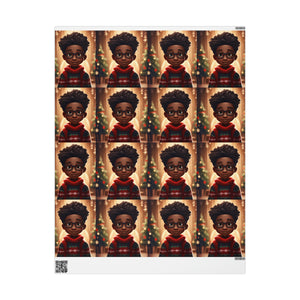 Festive Black Boy Wrapping Papers