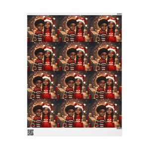 Black Siblings Christmas Wrapping Papers