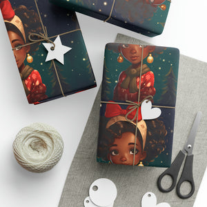 Festive Girl Christmas Wrapping Papers