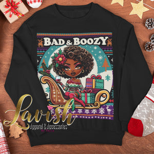 Bad and Boozy Ugly Christmas Sweater Sweatshirt