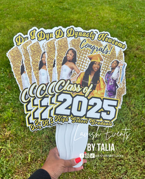 Graduation Fans Coroplast  | Class of 2025 Grad Fans | Graduate Fans | Coroplast Fans