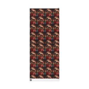 Black Siblings Christmas Theme Wrapping Papers