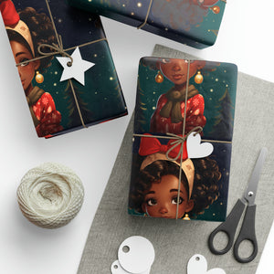 Festive Girl Christmas Wrapping Papers