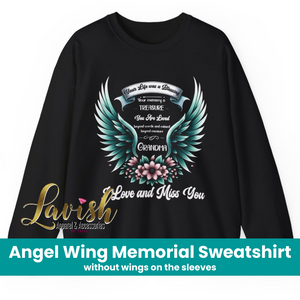 Angel Wing Memorial Crewneck Sweatshirt