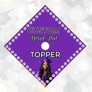 Custom Graduation Hat Topper | Class of 2025 Grad Hat Topper