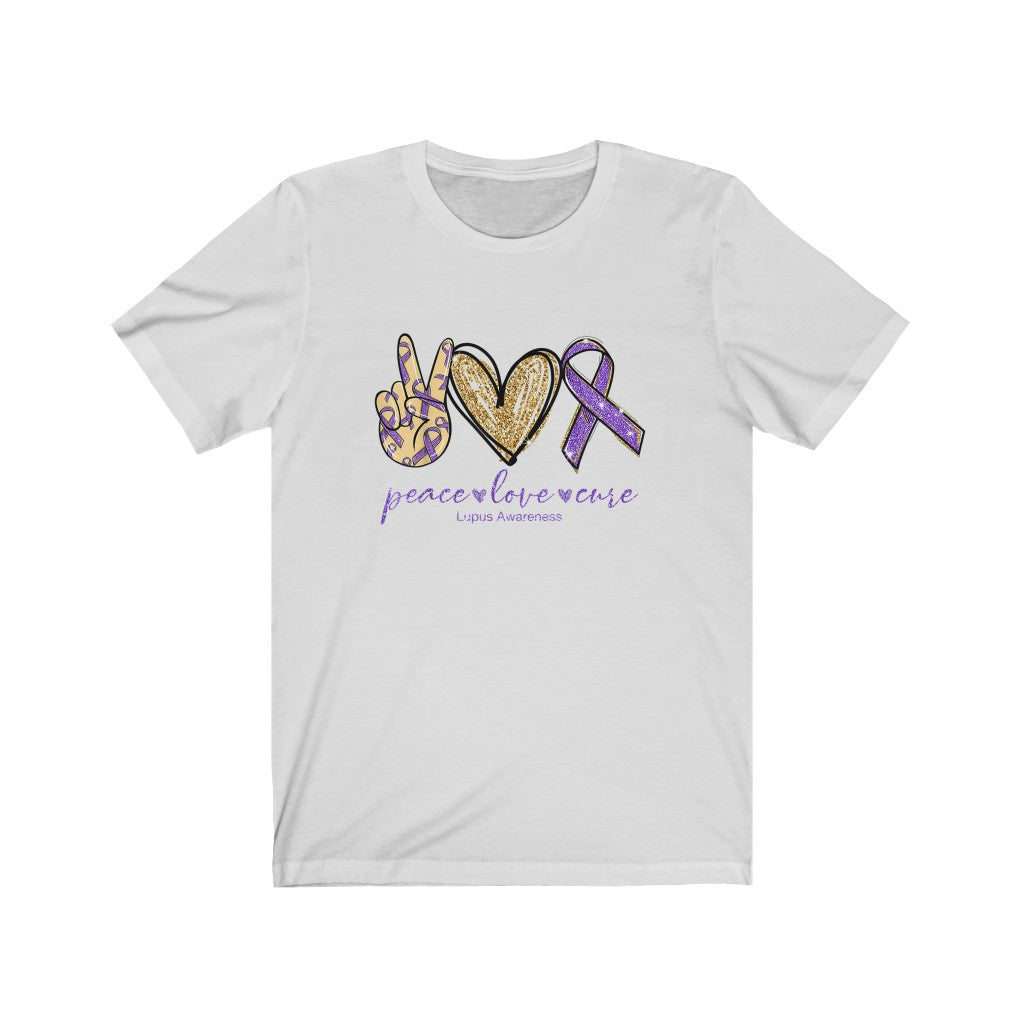 Peace Love Cure Lupus Awareness Tee