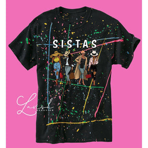 Sistas Paint Splatter unisex tshirt