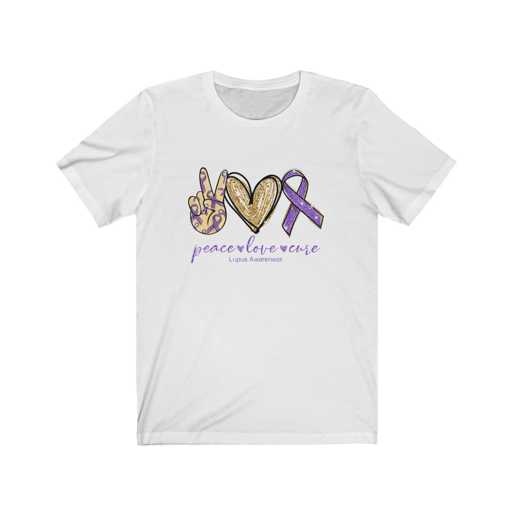 Peace Love Cure Lupus Awareness Tee