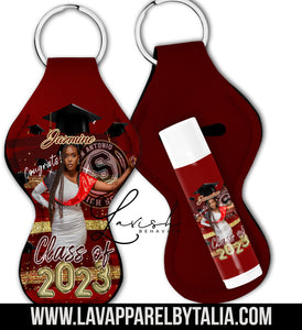 Graduation Lip Balm and Keychain | Class of 2023 Grad Lip Balm and Keychain | Graduate Lip Balm and Keychain