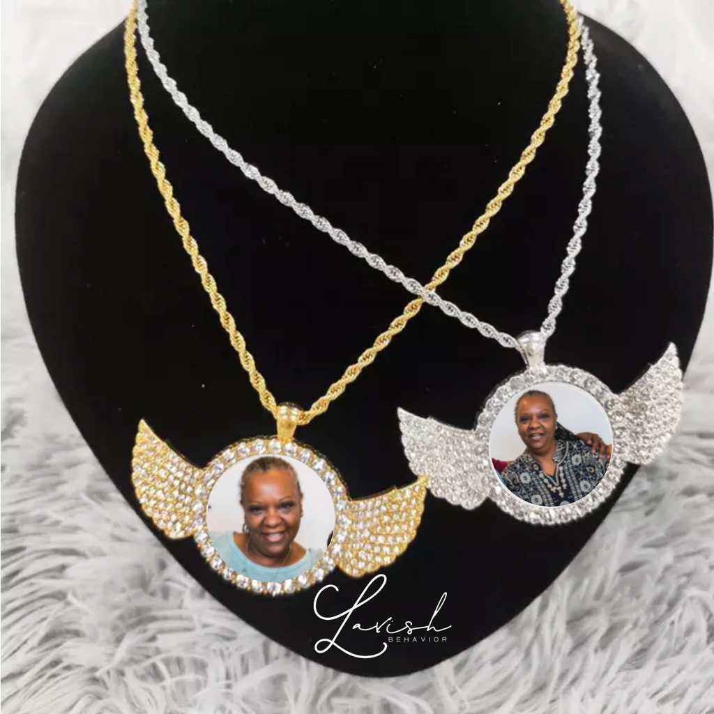 Angel Wing Necklace| Pendant Custom Photo