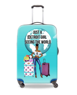 Just a Detroit Girl Seeing the World Luggage Cover