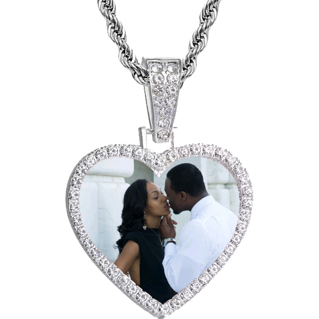 Custom Photo Heart Necklace | Pendant