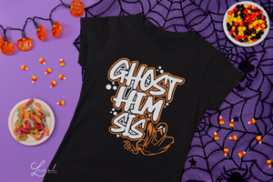 Ghost Him Sis Halloween Short Sleeve Tshirt