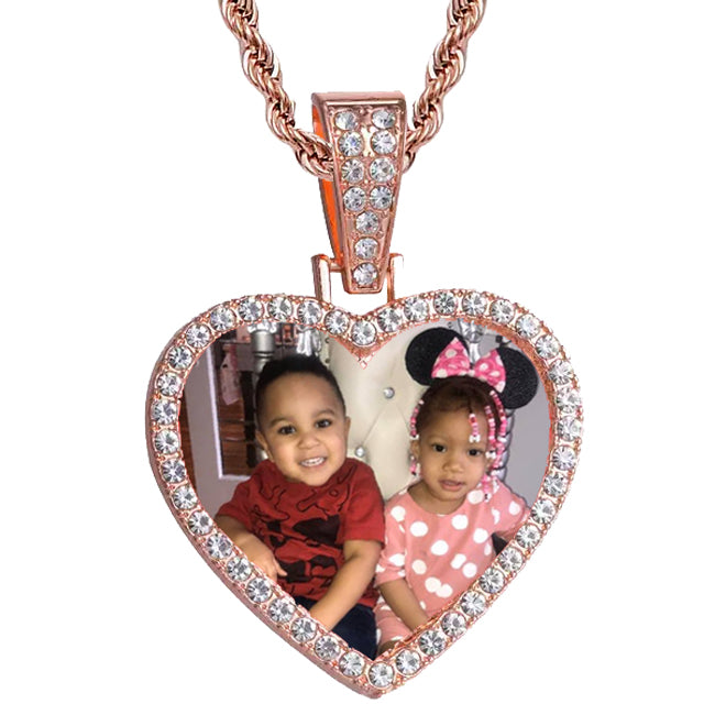 Custom Photo Heart Necklace | Pendant